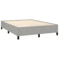 cadre de lit avec matelas Gris clair 140x200cm Tissu