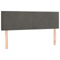 cadre de lit et matelas Gris foncé 140x190cm Velours