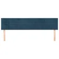 Têtes de lit 2 pcs Bleu foncé 100x5x78/88 cm Velours