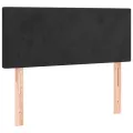 cadre de lit avec matelas LED Noir 80x200cm Velours