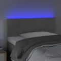 Tête de lit à LED Gris clair 100x5x78/88 cm Velours
