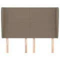 Tête de lit avec oreilles Taupe 147x23x118/128 cm Tissu