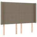 cadre de lit matelas et LED Taupe 140x200 cm Tissu
