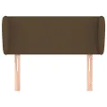 Tête de lit avec oreilles Marron Foncé 83x23x78/88 cm Tissu