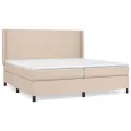 cadre de lit avec matelas Cappuccino 200x200 cm