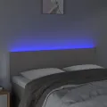 Tête de lit à LED Gris 144x5x78/88 cm Similicuir