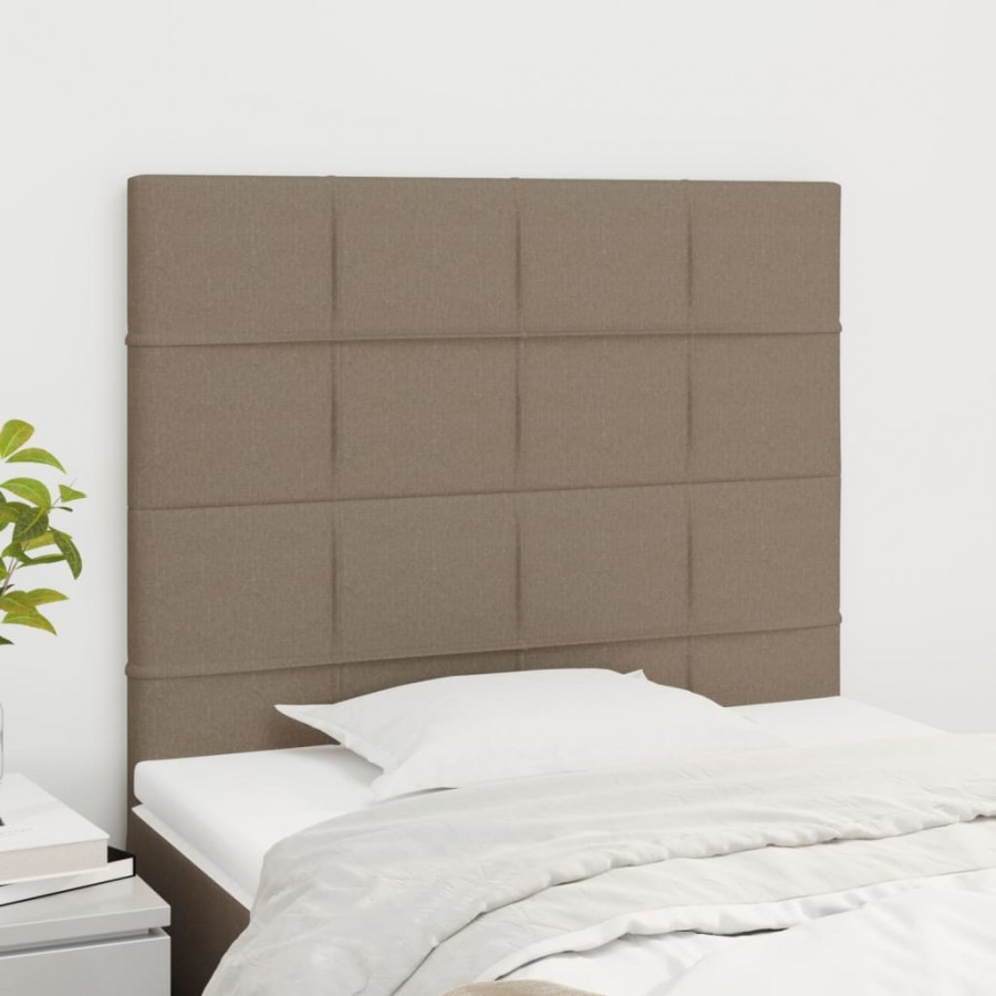 Têtes de lit 2 pcs Taupe 100x5x78/88 cm Tissu