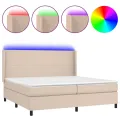 cadre de lit matelas LED Cappuccino 200x200 cm