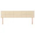 Têtes de lit 2 pcs Crème 90x5x78/88 cm Tissu