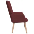 Chaise de relaxation avec tabouret Rouge bordeaux Tissu