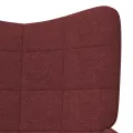 Chaise de relaxation avec tabouret Rouge bordeaux Tissu