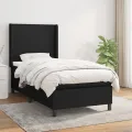 cadre de lit et matelas Noir 80x200 cm Tissu