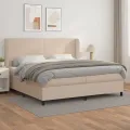 cadre de lit avec matelas Cappuccino 200x200 cm