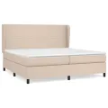 cadre de lit avec matelas Cappuccino 200x200 cm