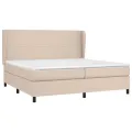 cadre de lit avec matelas Cappuccino 200x200 cm
