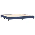 cadre de lit et matelas et LED Bleu 200x200 cm Tissu