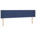 Tête de lit avec oreilles Bleu 203x16x78/88 cm Tissu