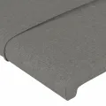 Tête de lit à LED Gris foncé 203x16x118/128 cm Tissu