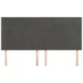 Têtes de lit 4 pcs Gris foncé 90x5x78/88 cm Velours