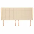 Tête de lit avec oreilles Crème 183x23x118/128 cm Tissu