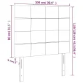 Tête de lit à LED Crème 100x5x118/128 cm Tissu