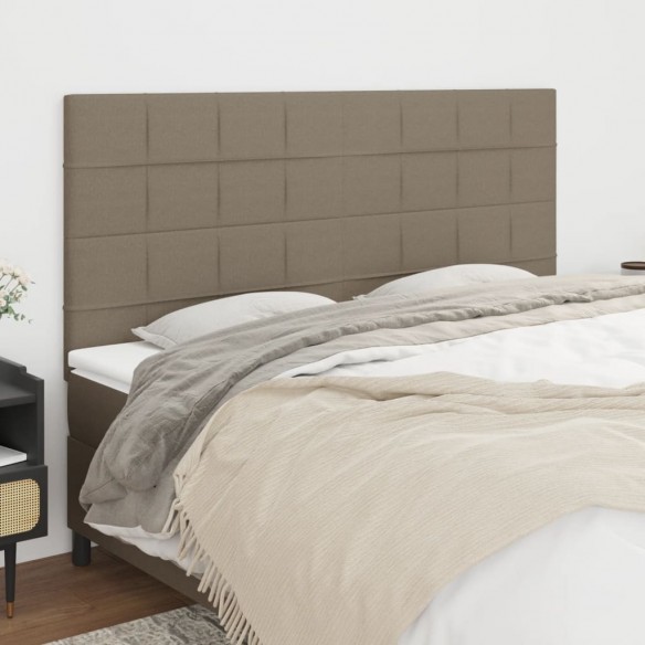 Têtes de lit 4 pcs Taupe 100x5x78/88 cm Tissu