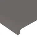 Tête de lit à LED Gris 203x16x118/128 cm Similicuir