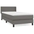 cadre de lit avec matelas Gris 90x190 cm Similicuir