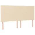 Tête de lit à LED Crème 160x5x118/128 cm Tissu