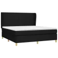 cadre de lit avec matelas Noir 160x200 cm Tissu