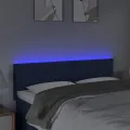 Tête de lit à LED Bleu 144x5x78/88 cm Tissu