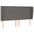 Tête de lit avec oreilles Gris 163x23x118/128 cm Similicuir