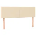 cadre de lit avec matelas Crème 140x200 cm Tissu