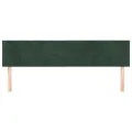 Têtes de lit 2 pcs Vert foncé 90x5x78/88 cm Velours