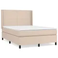 cadre de lit avec matelas Cappuccino 140x190 cm