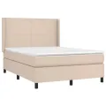 cadre de lit avec matelas Cappuccino 140x190 cm