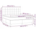 cadre de lit et matelas Vert foncé 180x200cm Velours