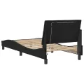 Cadre de lit avec lumières LED noir 80x200 cm velours
