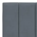 Cadre de lit avec lumières LED gris foncé 100x200 cm velours