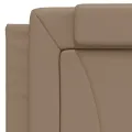 Cadre de lit avec lumières LED cappuccino 100x200 cm similicuir