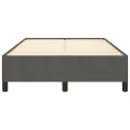 Cadre de lit gris foncé 120x190 cm velours