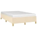 Cadre de lit crème 120x190 cm tissu
