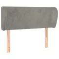 Tête de lit avec oreilles Gris clair 93x23x78/88 cm Velours