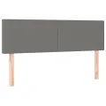 cadre de lit avec matelas Gris foncé 140x200cm Tissu