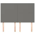 Têtes de lit 4 pcs Gris foncé 72x5x78/88 cm Tissu