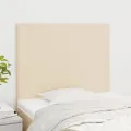 Têtes de lit 2 pcs Crème 100x5x78/88 cm Tissu