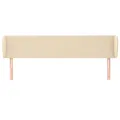 Tête de lit avec oreilles Crème 203x23x78/88 cm Tissu