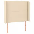 Tête de lit à LED Crème 103x16x118/128 cm Tissu