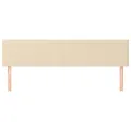 Têtes de lit 2 pcs Crème 100x5x78/88 cm Tissu