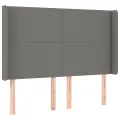 cadre de lit matelas LED Gris foncé 140x200 cm Tissu